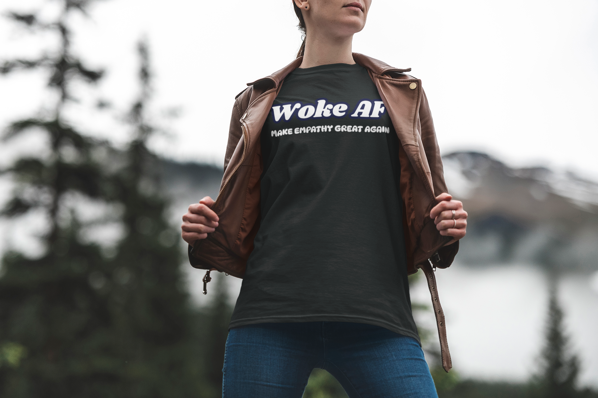 Woke AF Make Empathy Great Again Unisex Cotton Tee - Rowantree Clothing   