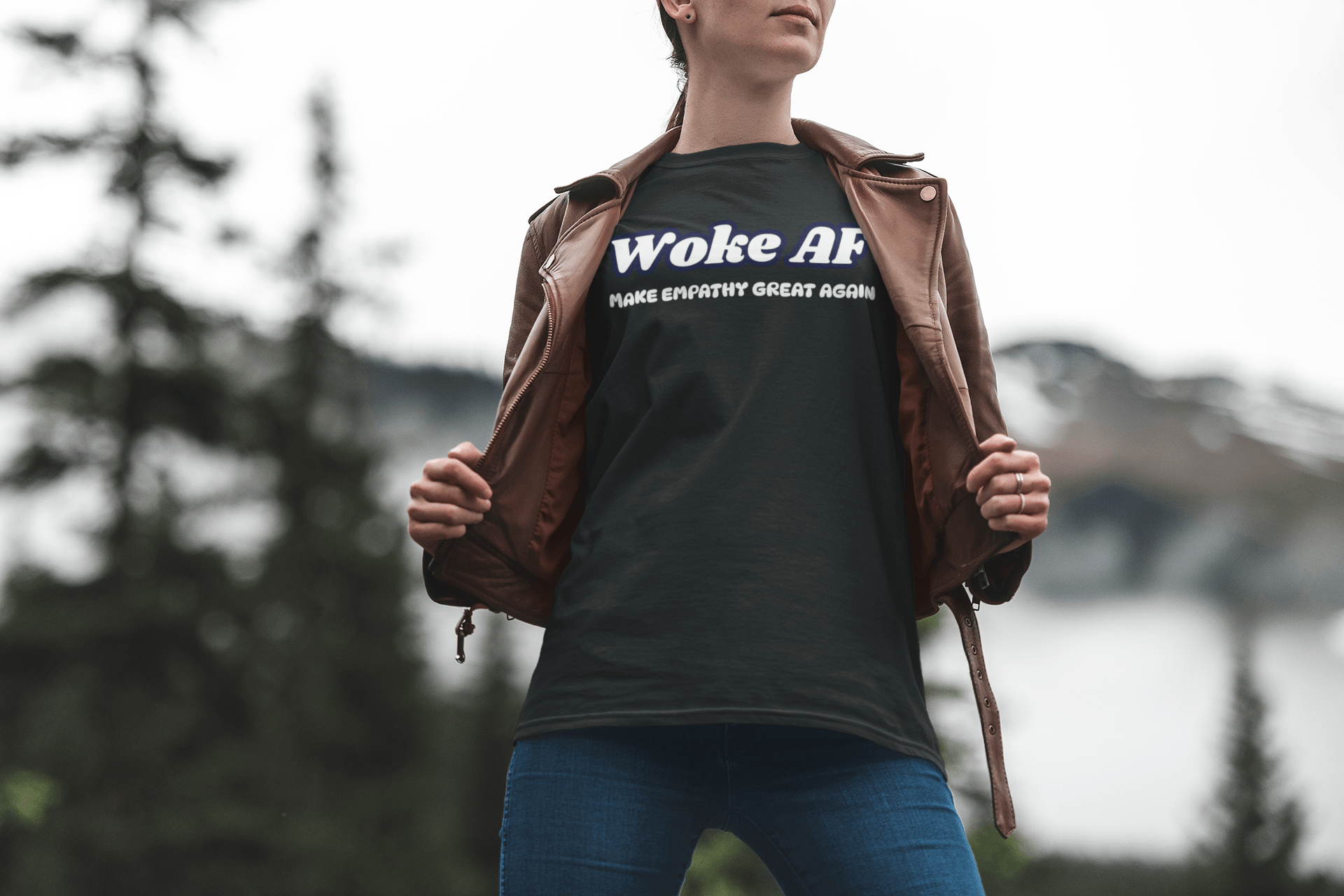 Woke AF Make Empathy Great Again Unisex Cotton Tee Rowantree - Rowantree Clothing