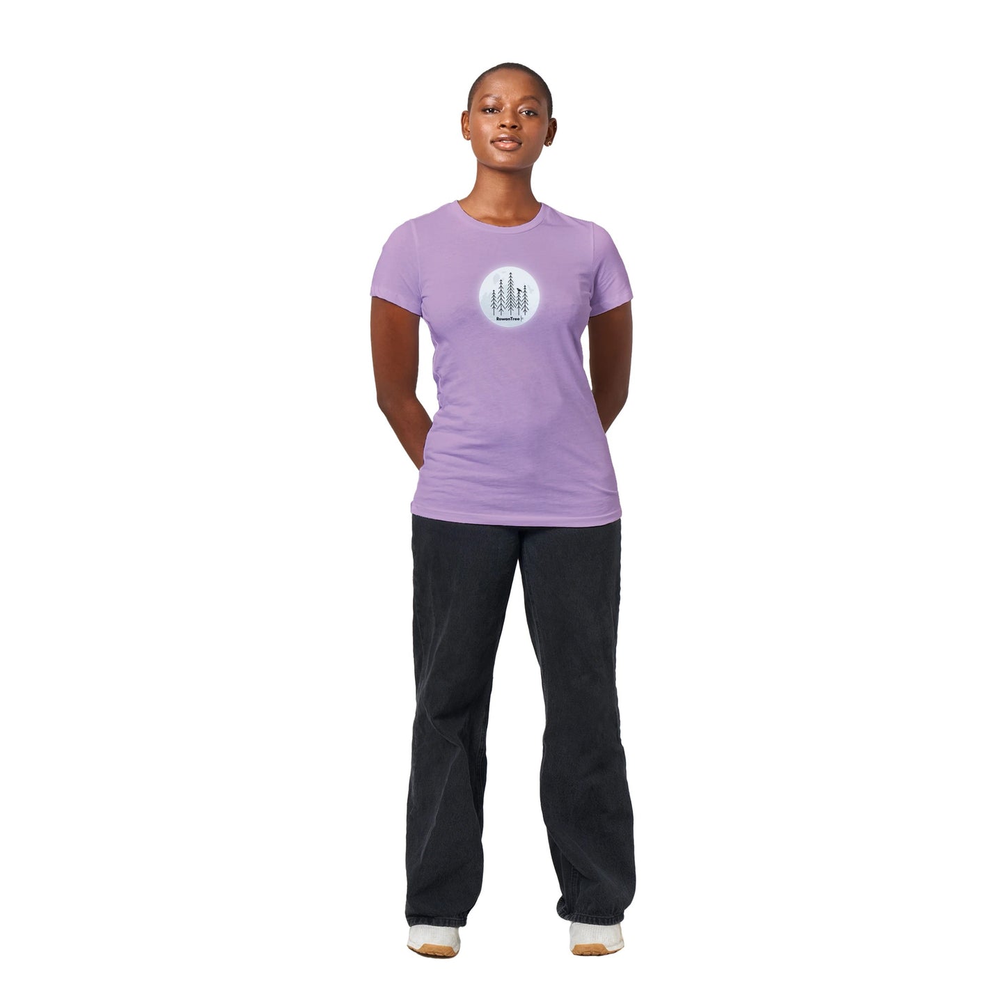 In the moonlight Premium Womens Crewneck T-shirt - Rowantree Clothing and Accessories Inc