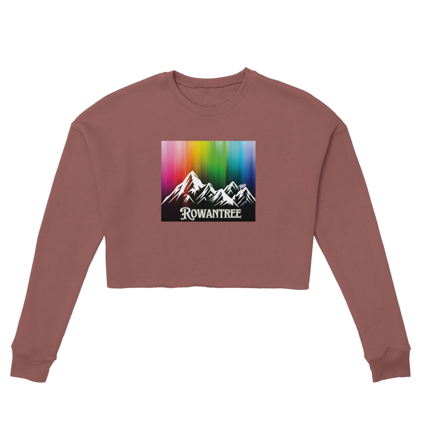 Pride Mountain Women's Cropped Sweatshirt | Bella + Canvas 7503 - Rowantree Clothing and Accessories Inc