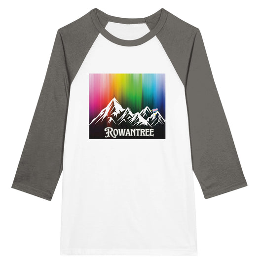 Pride Mountains Unisex 3/4 sleeve Raglan T-shirt - Rowantree Clothing and Accessories Inc