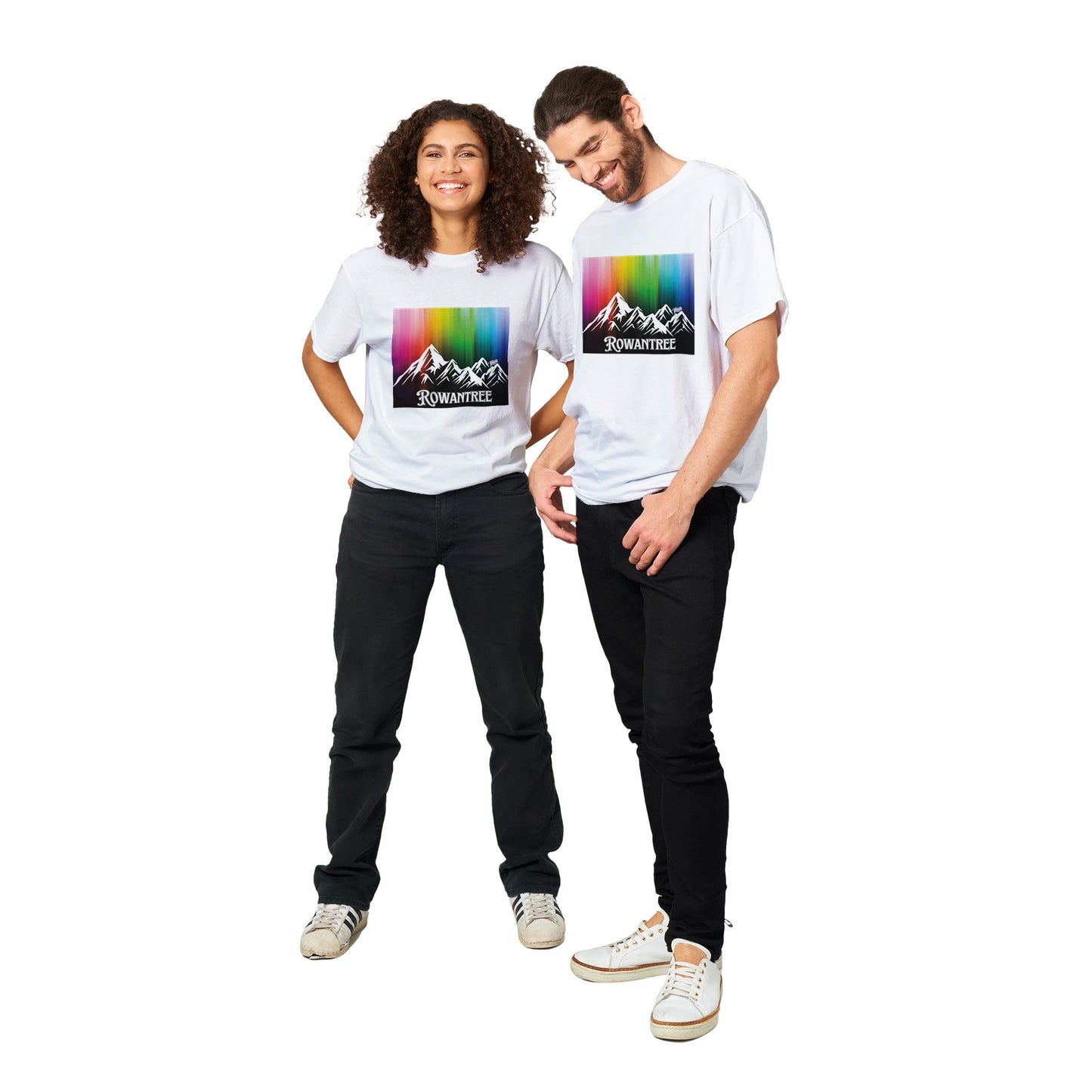 Pride Mountains Heavyweight Unisex Crewneck T-shirt - Rowantree Clothing and Accessories Inc