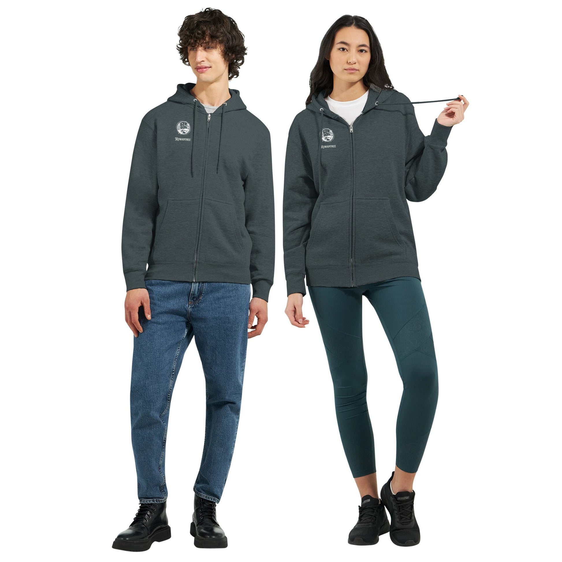 Premium Unisex Zip Hoodies - Rowantree Clothing and Accessories Inc