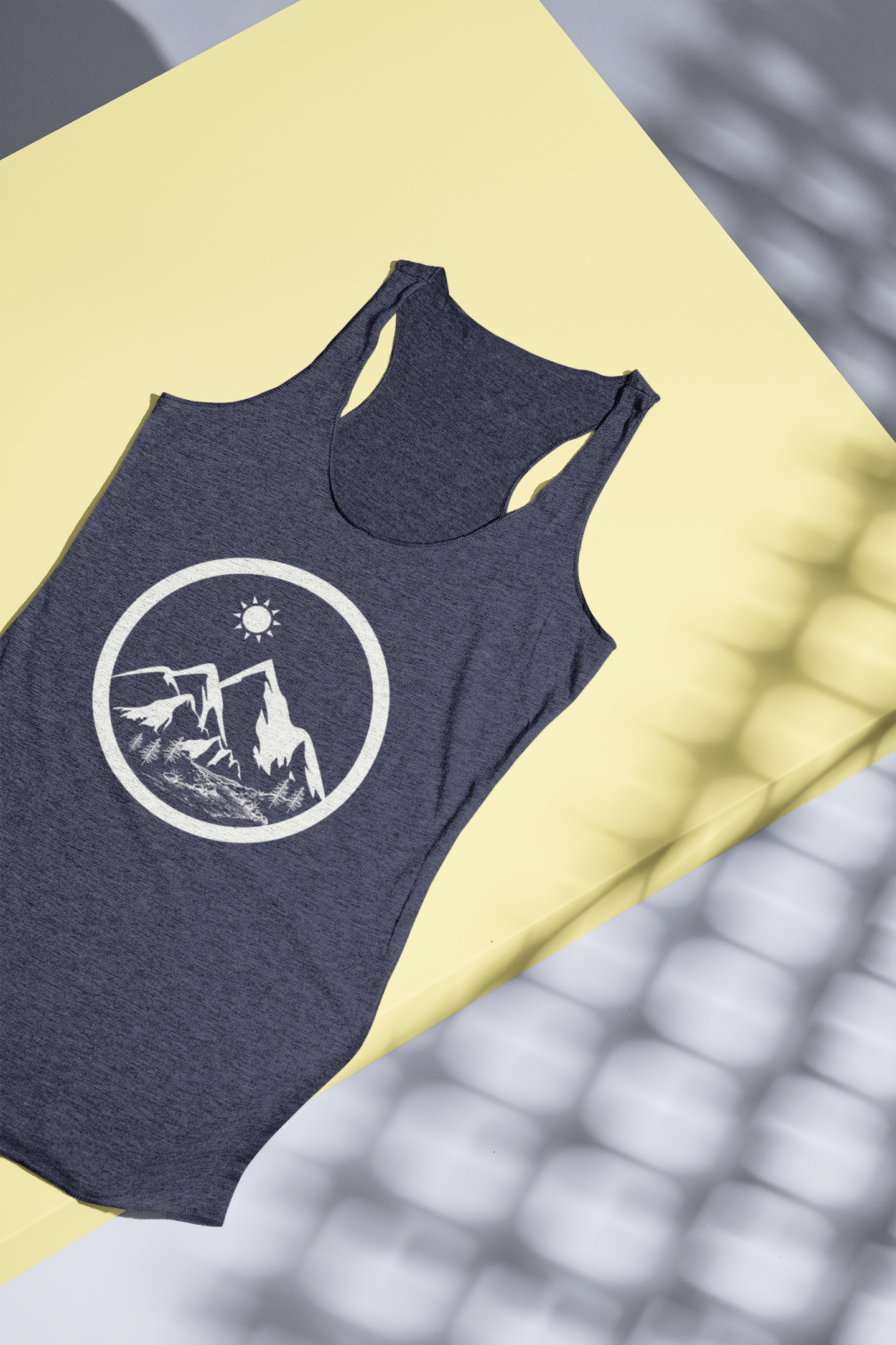 Life in the Mountains Women's Racerback Tank Top - Rowantree Clothing 