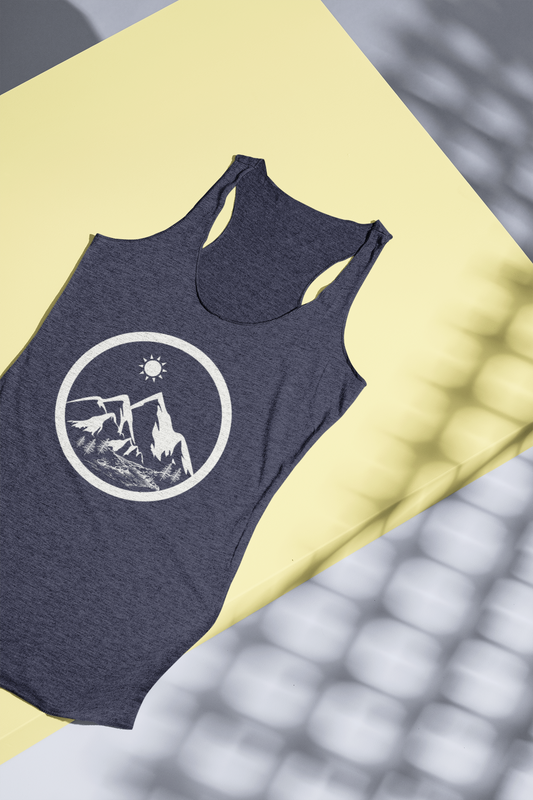 Life in the Mountains Women's Racerback Tank Top - Rowantree Clothing 