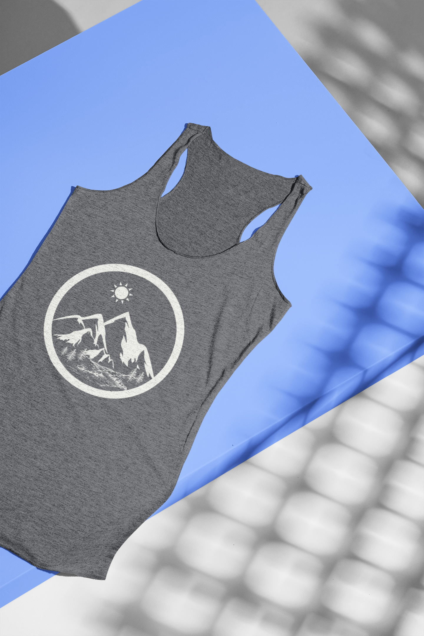 Life in the Mountains Women's Racerback Tank Top - Rowantree Clothing 