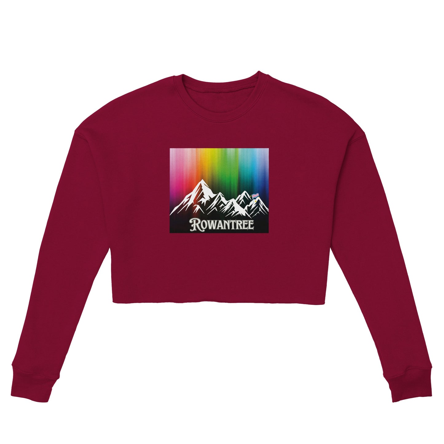 Pride Mountain Women's Cropped Sweatshirt | Bella + Canvas 7503 - Rowantree Clothing and Accessories Inc