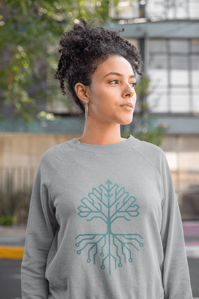 Circuit-tree Sweatshirt-Where Nature and Innovation Meet - RowanTree Clothing