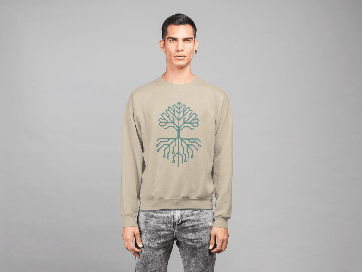 Circuit-tree Sweatshirt-Where Nature and Innovation Meet - RowanTree Clothing