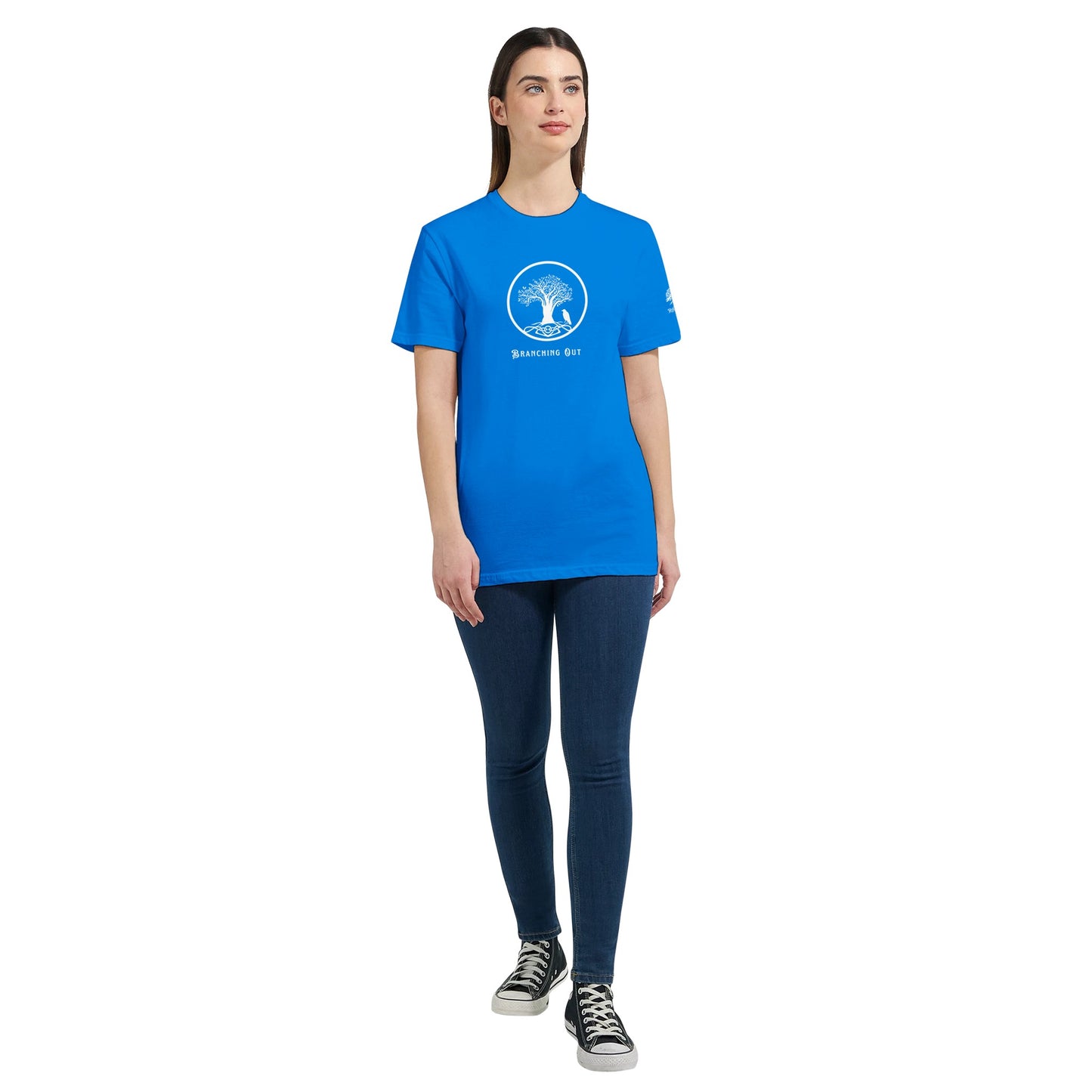 Branching Out Classic Womens Crewneck T-shirt - Rowantree Clothing and Accessories Inc