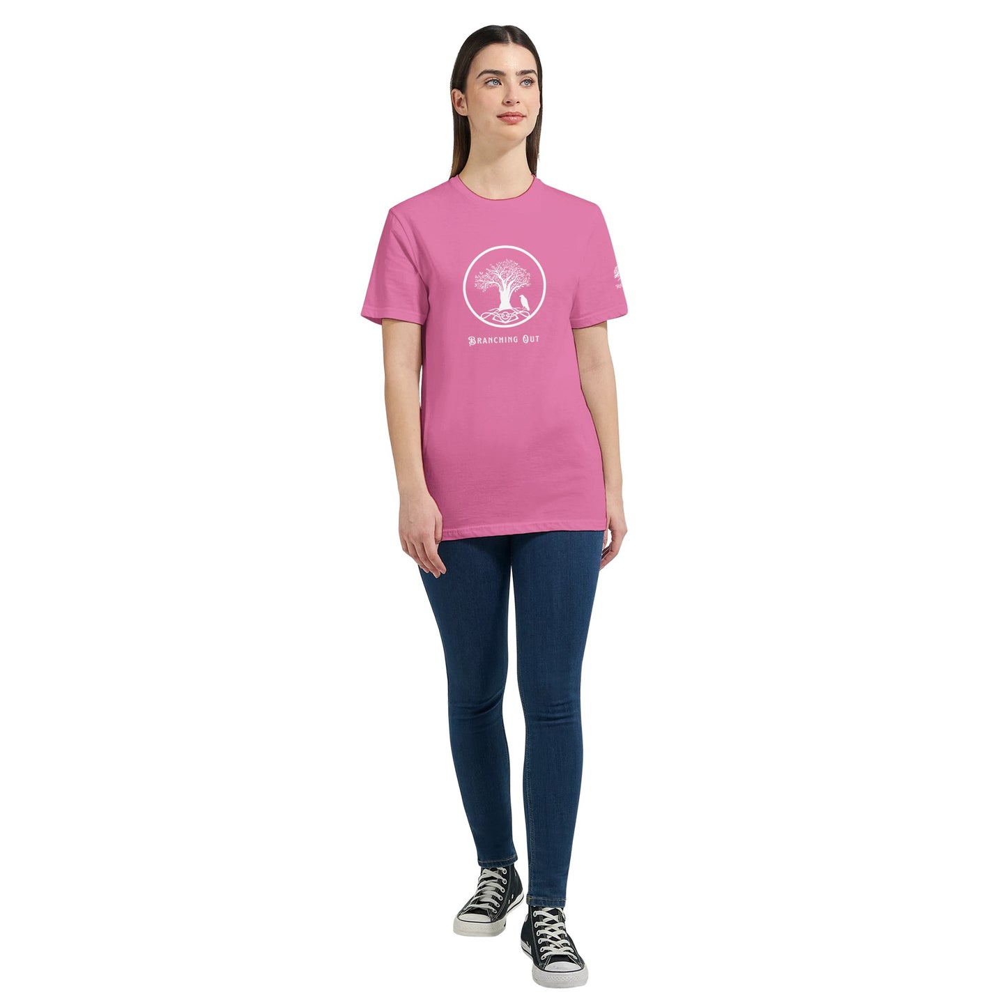 Branching Out Classic Womens Crewneck T-shirt - Rowantree Clothing and Accessories Inc