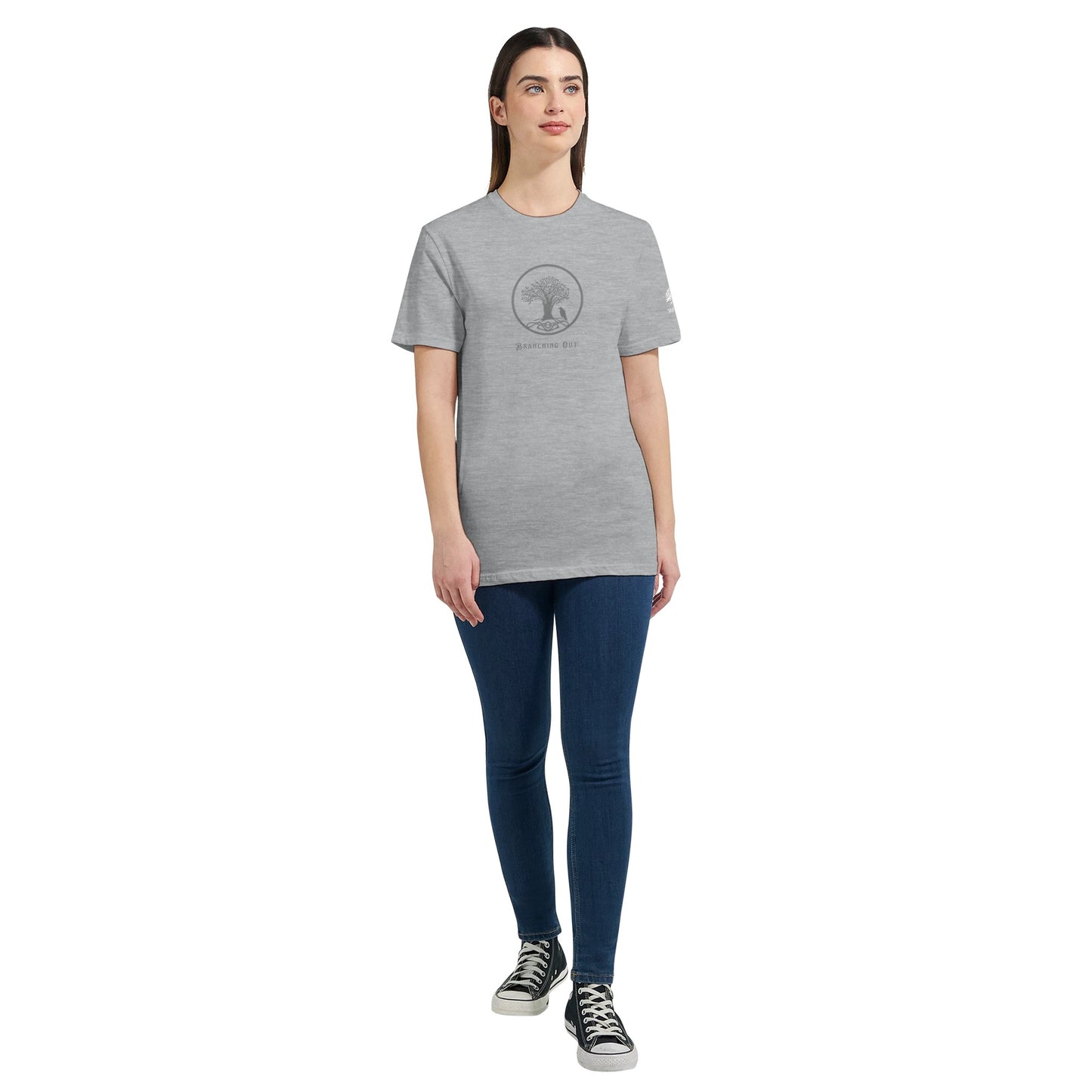 Branching Out Classic Womens Crewneck T-shirt - Rowantree Clothing and Accessories Inc