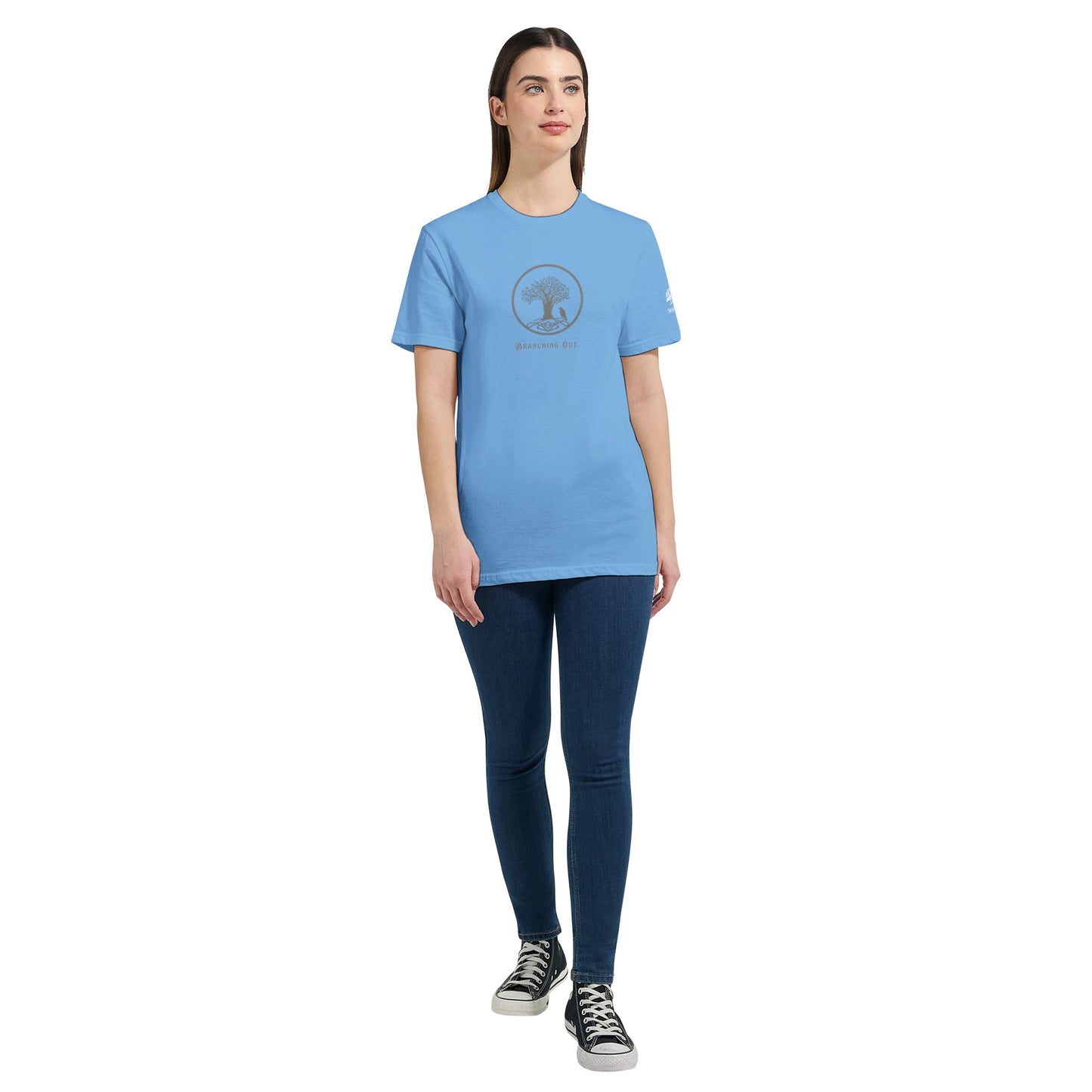 Branching Out Classic Womens Crewneck T-shirt - Rowantree Clothing and Accessories Inc