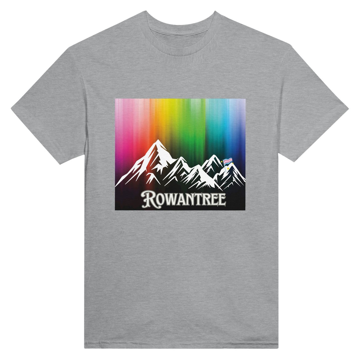 Pride Mountains Heavyweight Unisex Crewneck T-shirt - Rowantree Clothing and Accessories Inc