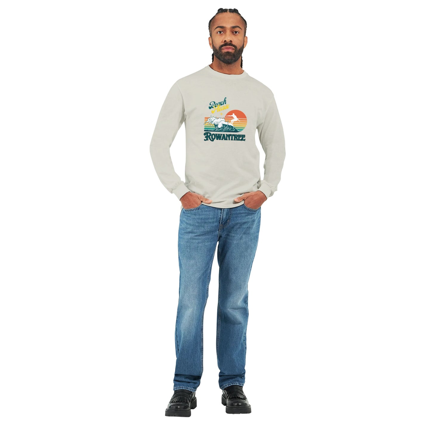 The Beach Please Classic Unisex Longsleeve T-shirt - Rowantree Clothing and Accessories Inc