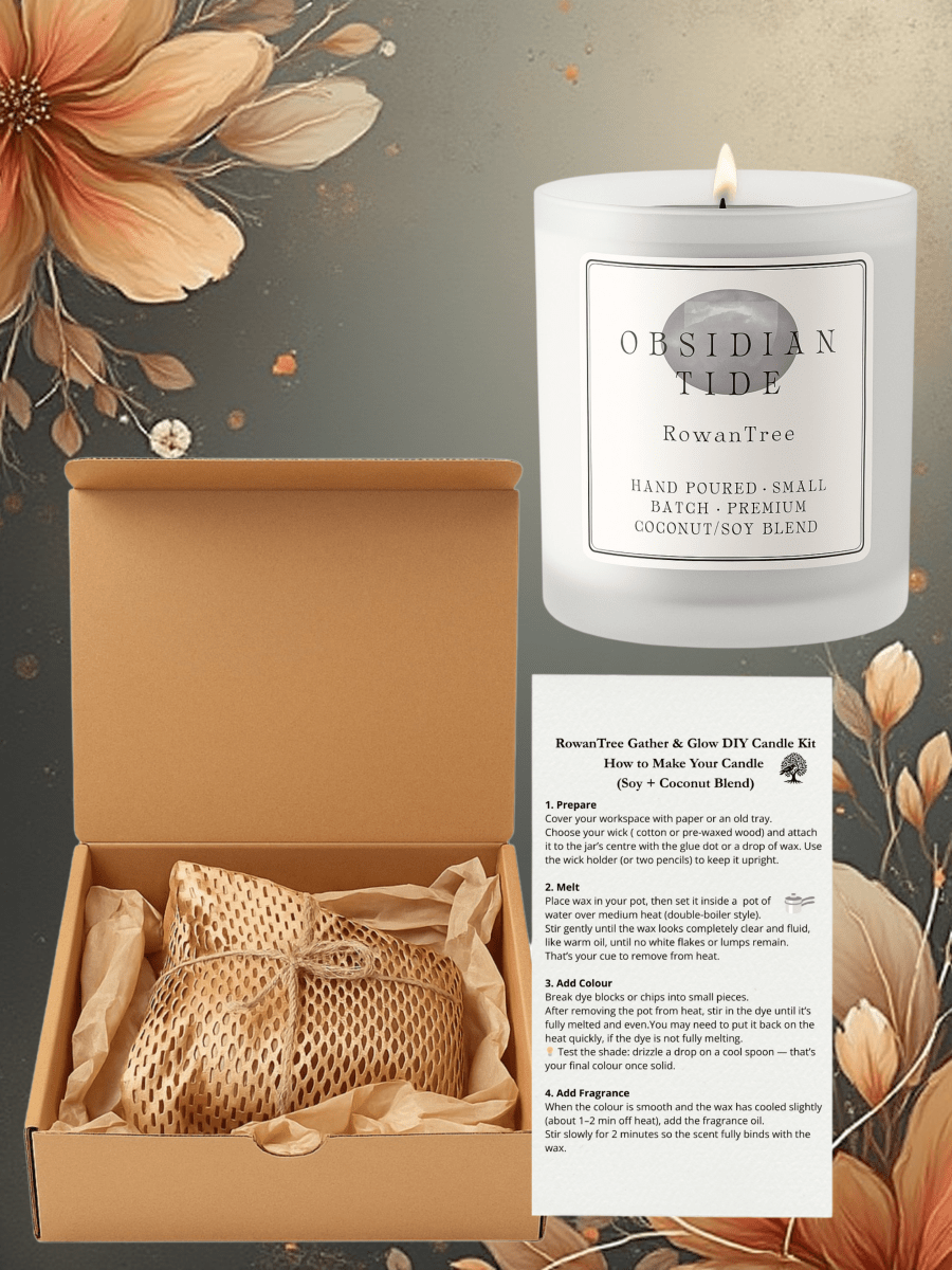 Gather & Glow – Obsidian Tide DIY Candle Kit - RowanTree ClothingGather & Glow – Obsidian Tide DIY Candle Kit