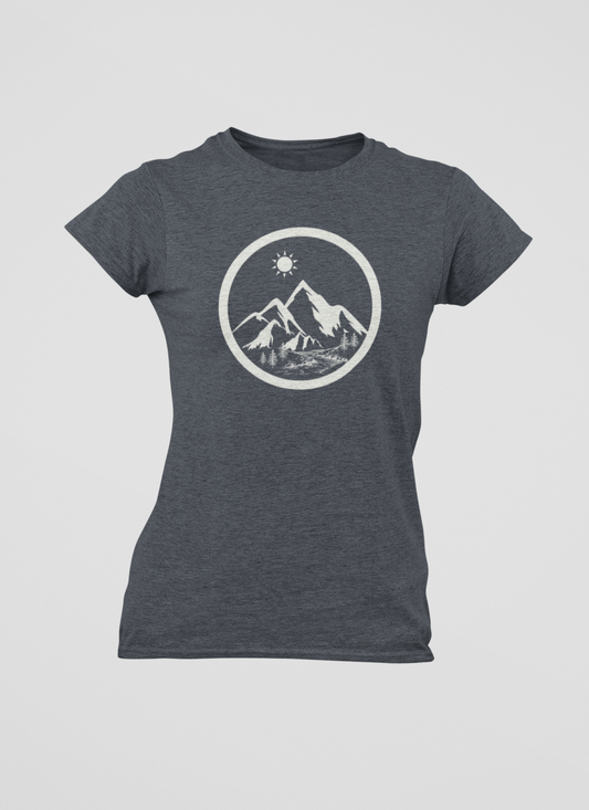 Life in the Mountains Women's Ring Spun Cotton T-shirt - Rowantree Clothing 