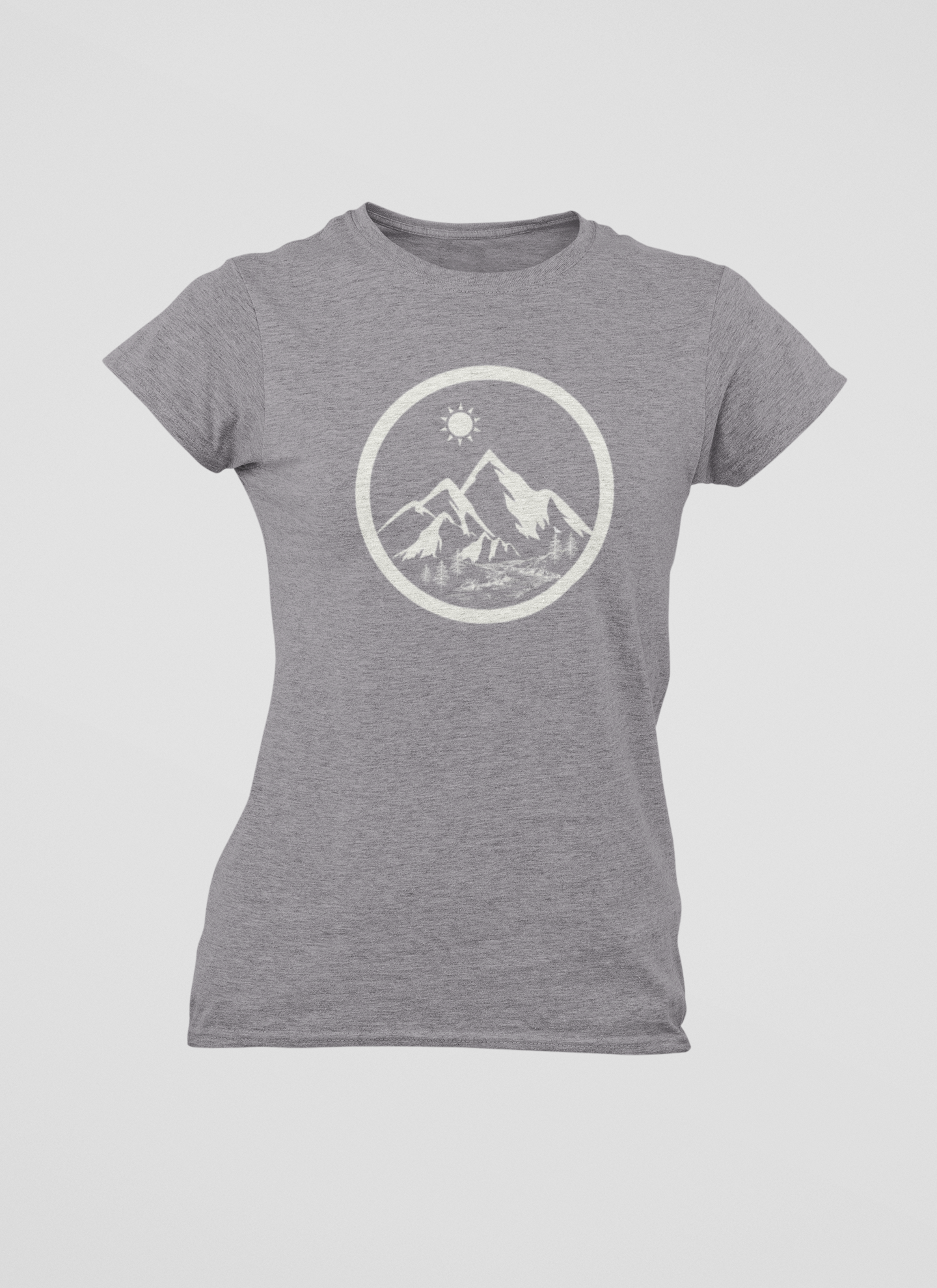 Life in the Mountains Women's Ring Spun Cotton T-shirt - Rowantree Clothing 