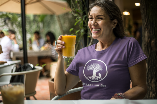 Branching Out Women's Ring Spun, Combed Cotton T-shirt - Rowantree Clothing 