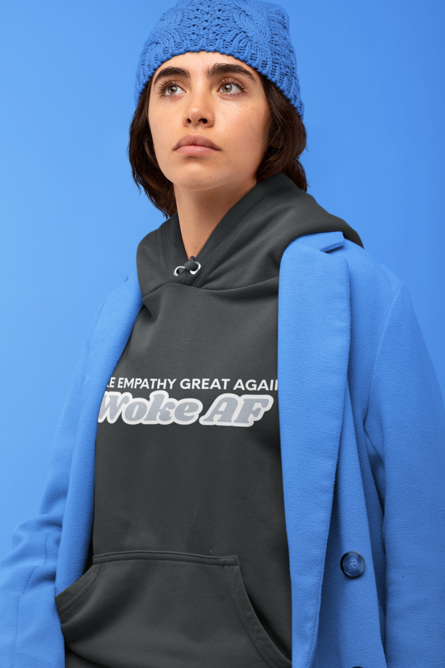 WOKE AF Make Empathy Great Again Classic Unisex Pullover Hoodie | Gildan® 1850 - Rowantree Clothing and Accessories Inc