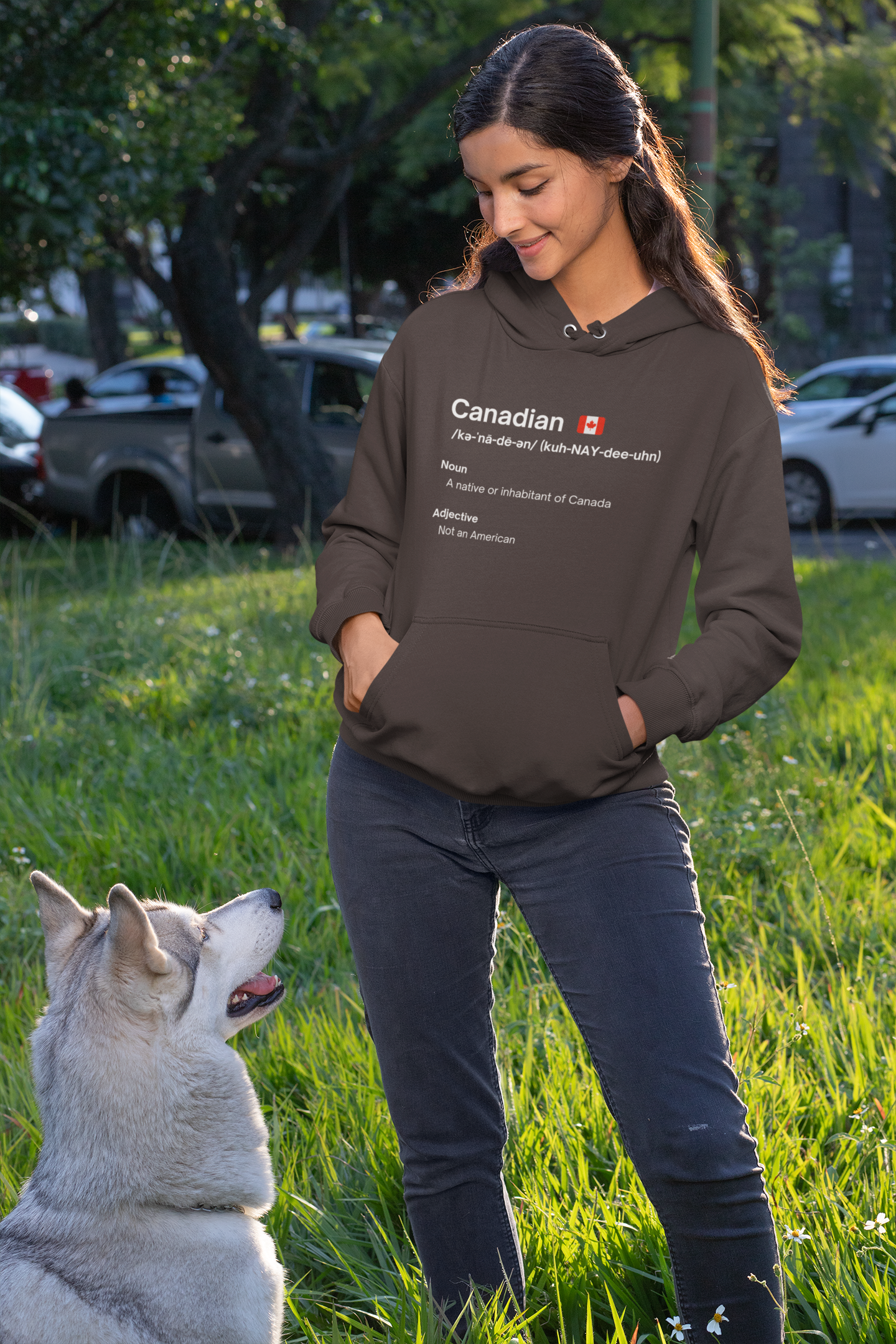 Canadian "Not American"  Classic Unisex Pullover Hoodie