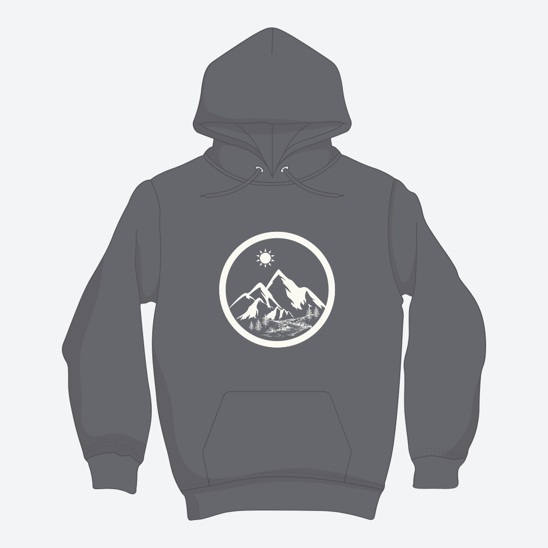 Life in the Mountains Hoodie Unisex Adventure - Rowantree Clothing