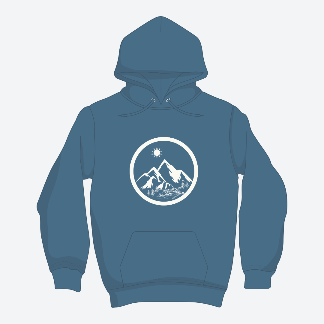 Life in the Mountains Hoodie Unisex Adventure - Rowantree Clothing
