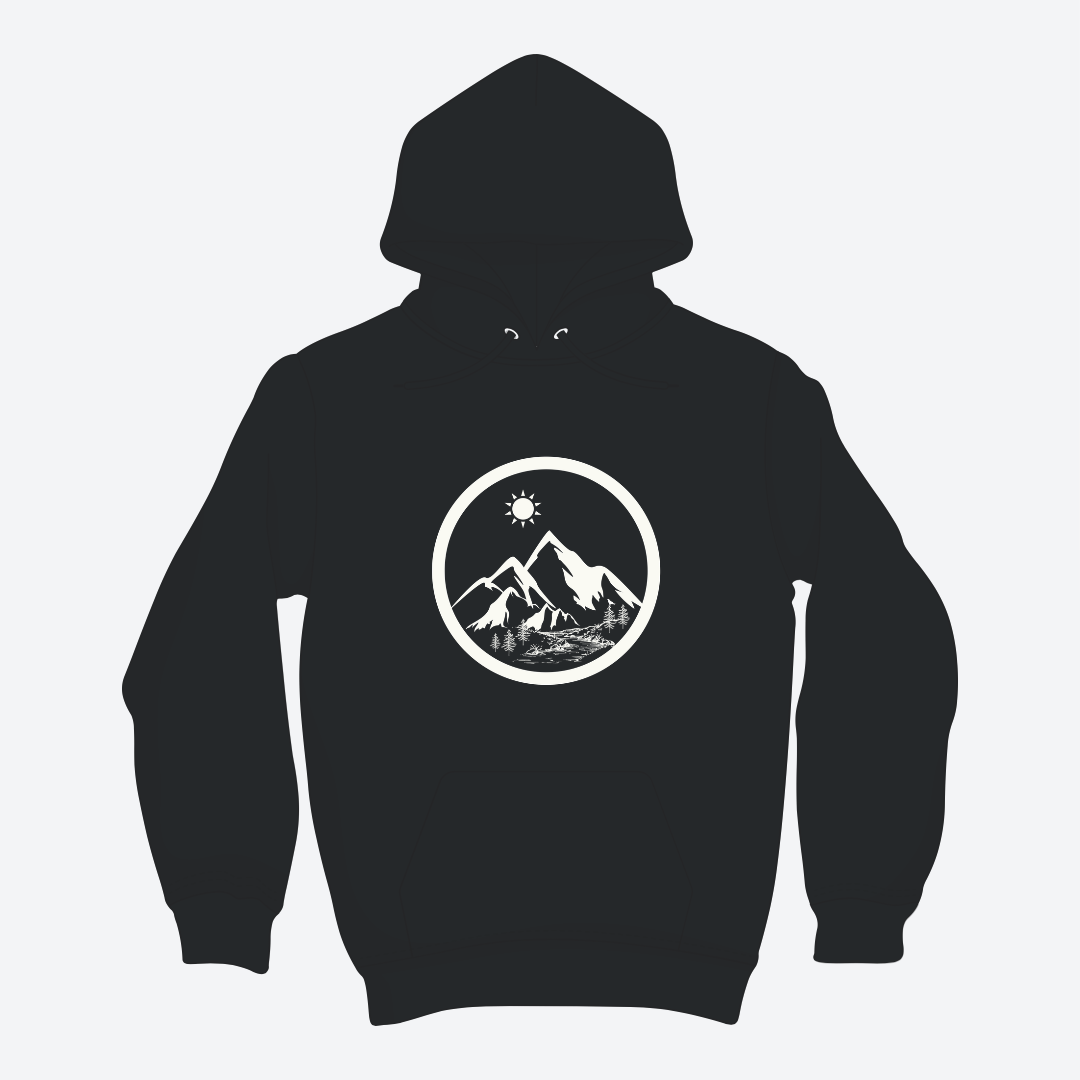 Life in the Mountains Hoodie Unisex Adventure - Rowantree Clothing