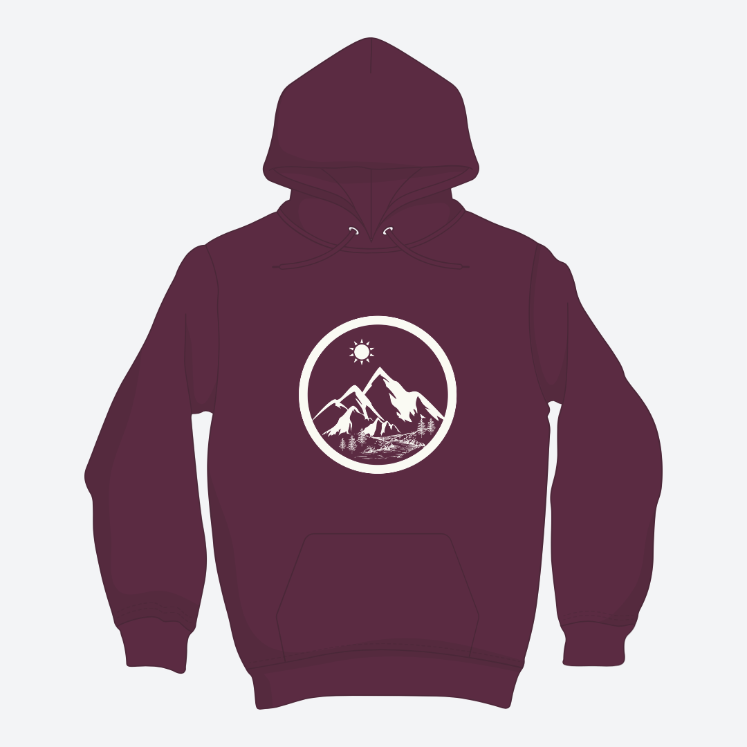 Life in the Mountains Hoodie Unisex Adventure - Rowantree Clothing