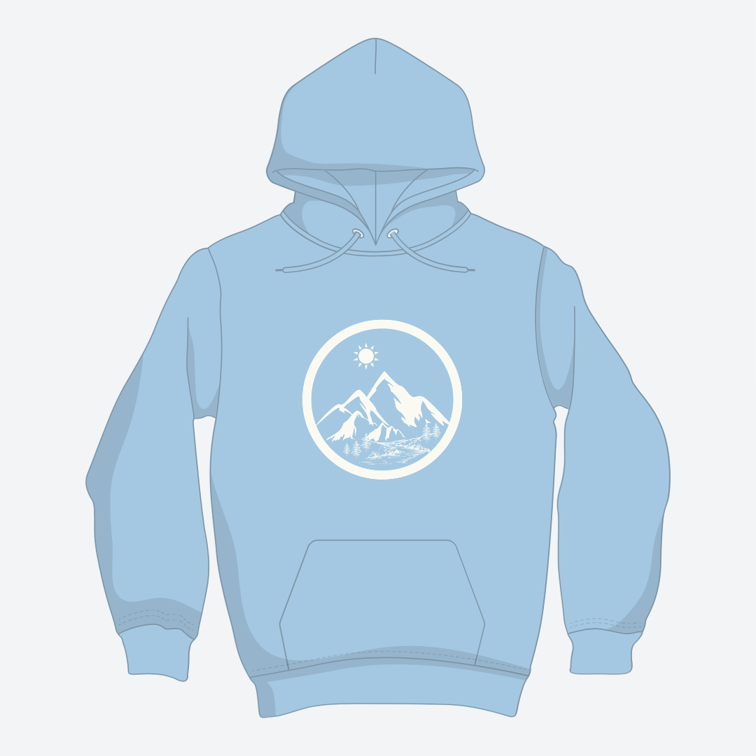 Life in the Mountains Hoodie Unisex Adventure - Rowantree Clothing