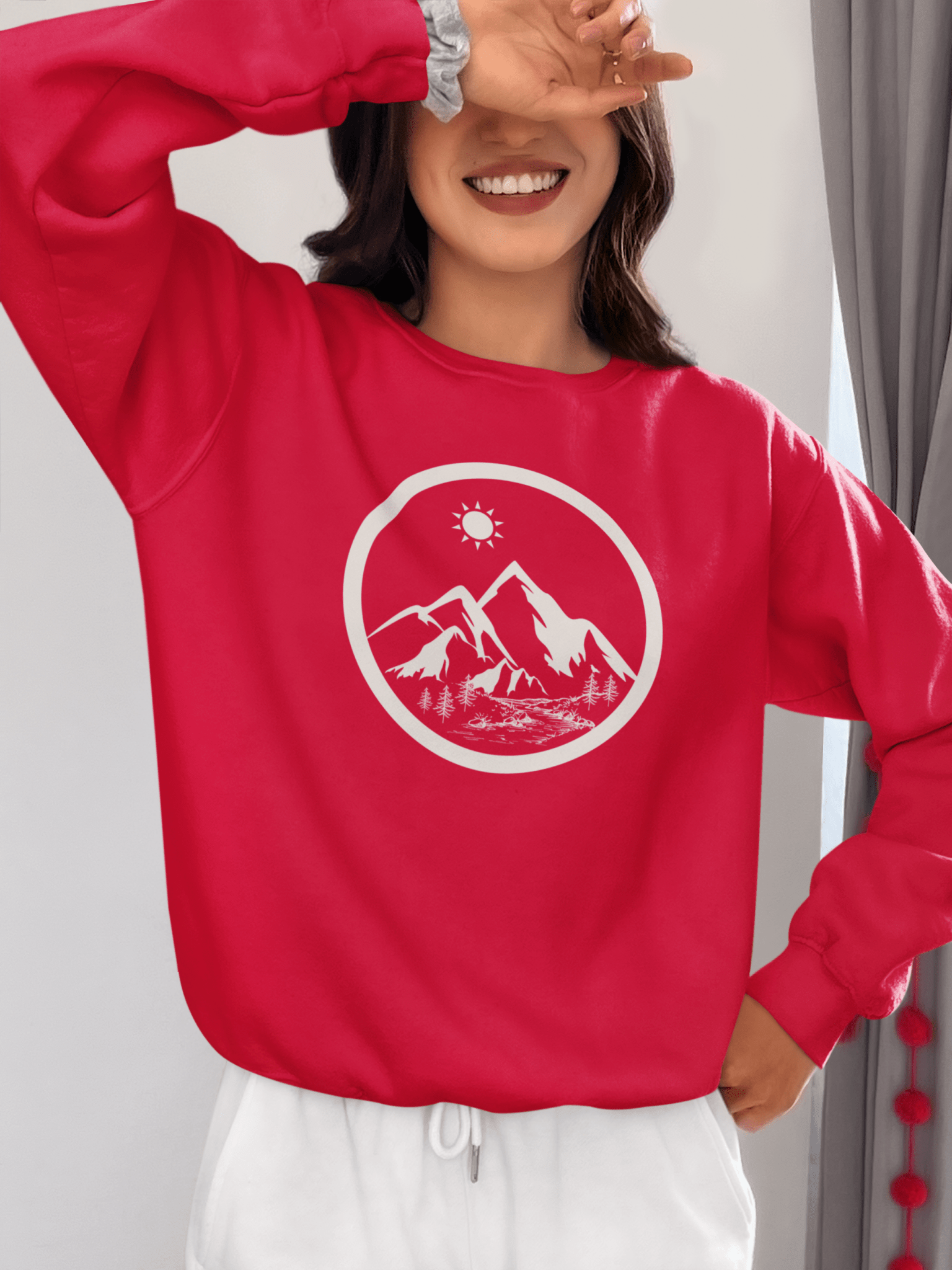 Life in the Mountains Unisex Crewneck Sweatshirt – Comfort with Style - Rowantree Clothing