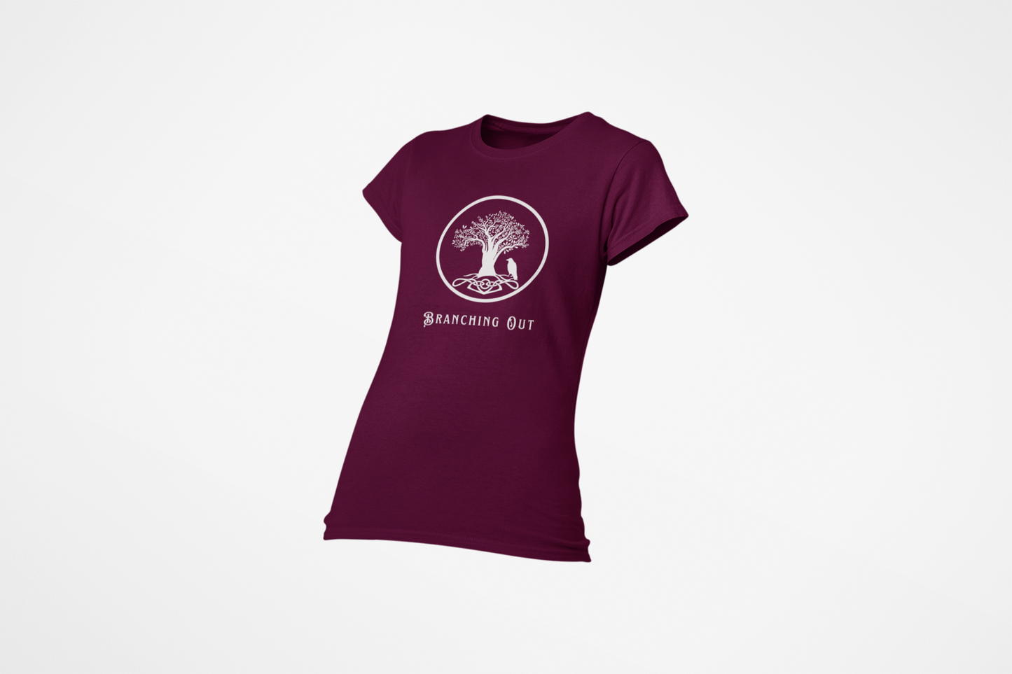 Branching Out Women's Ring Spun, Combed Cotton T-shirt - Rowantree Clothing 