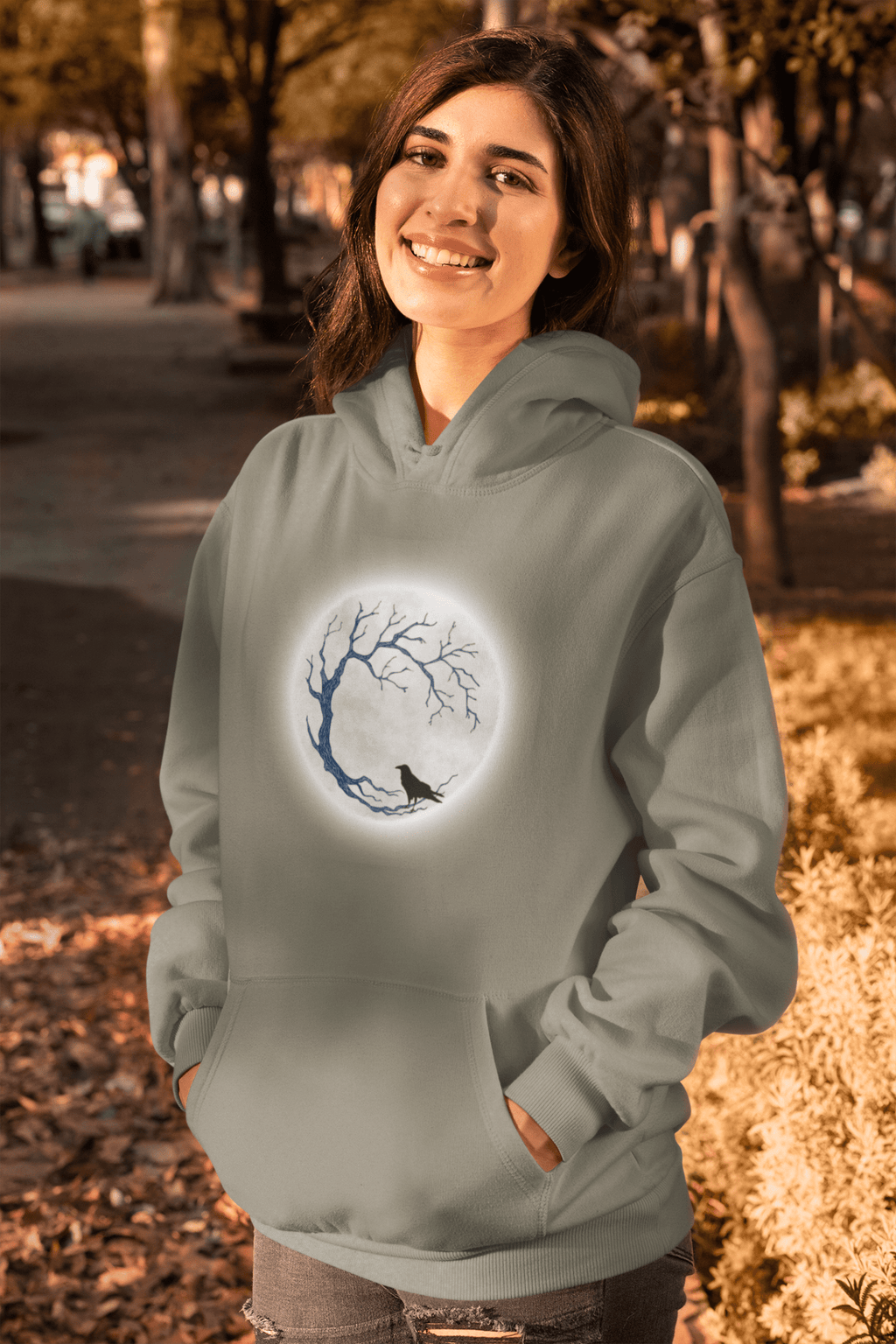 Midnight Crow Hoodie - RowanTree Clothing