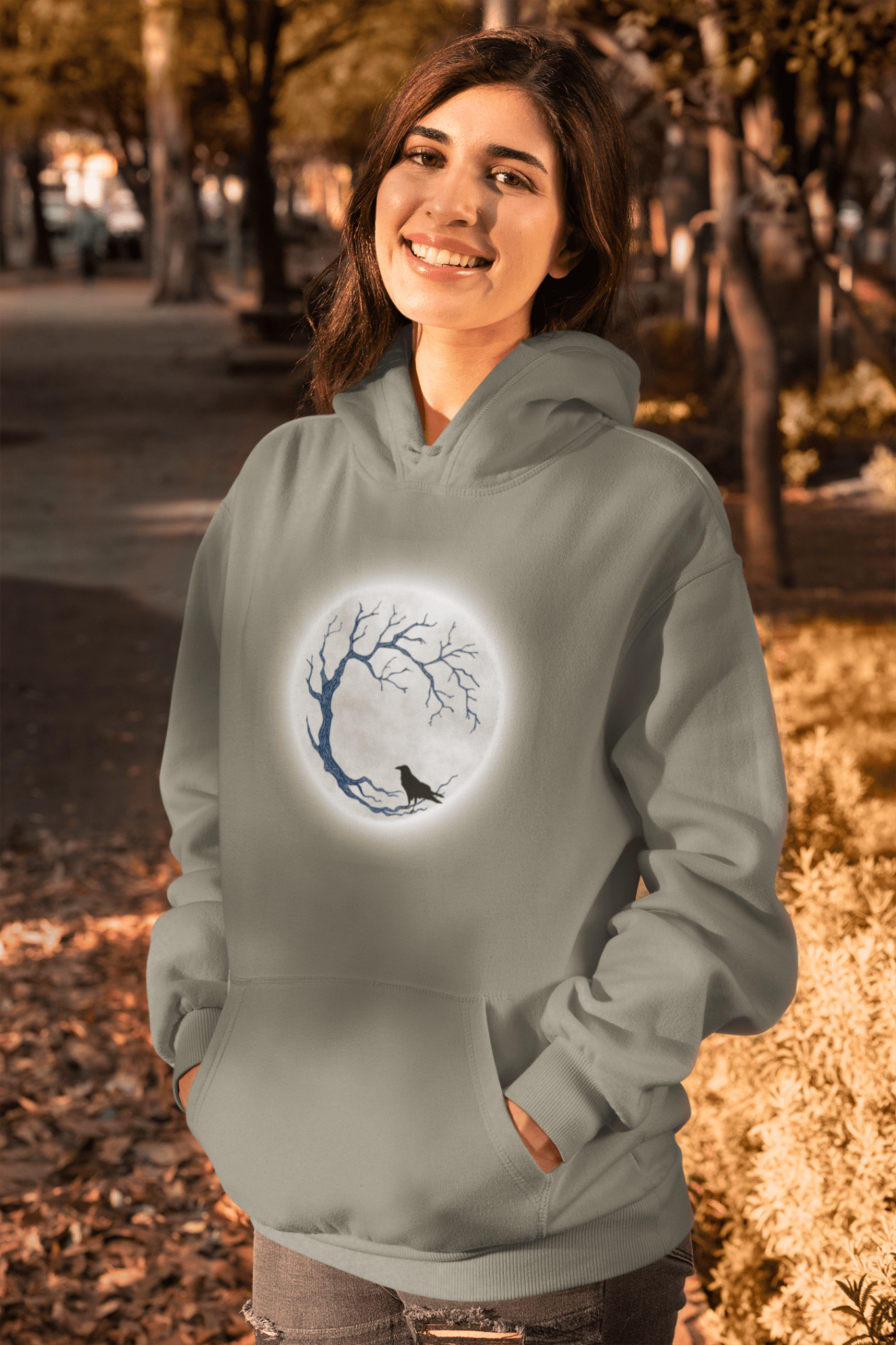 Midnight Crow Hoodie - RowanTree Clothing