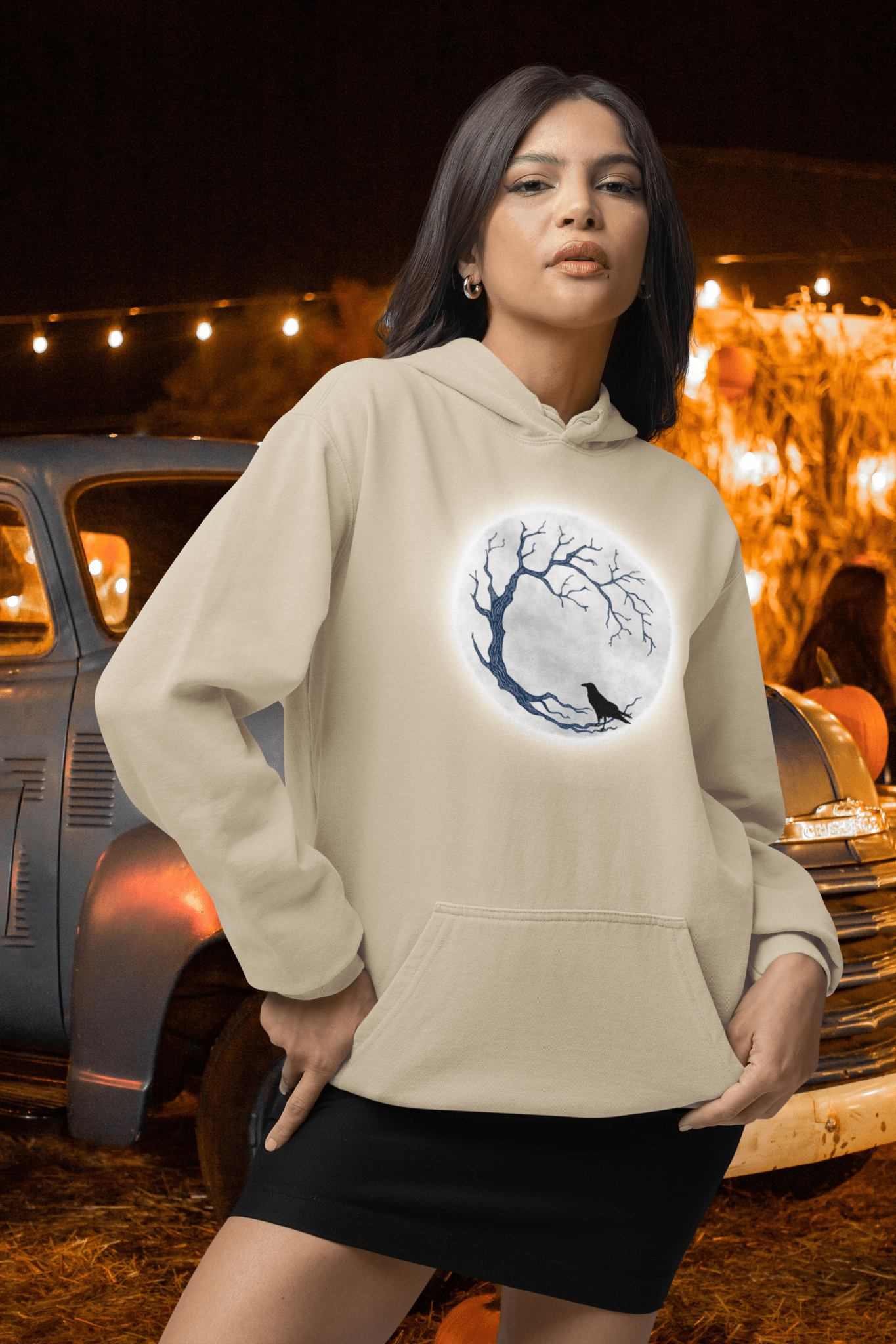 Midnight Crow Hoodie - RowanTree Clothing