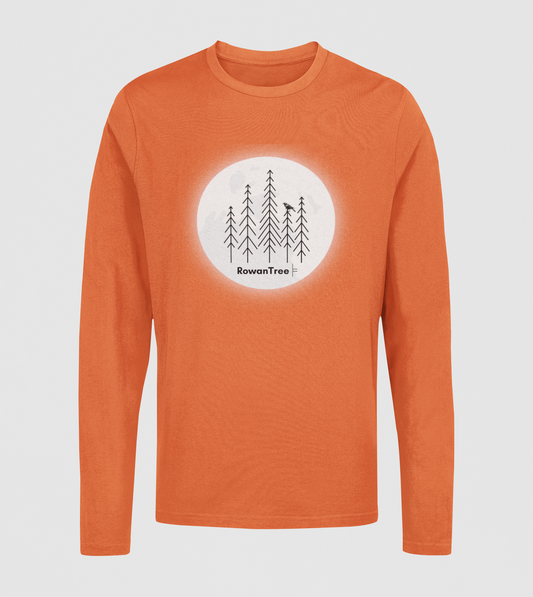 Crowing in the Moon Rowantree Long Sleeve Unisex Tee - Rowantree Clothing 