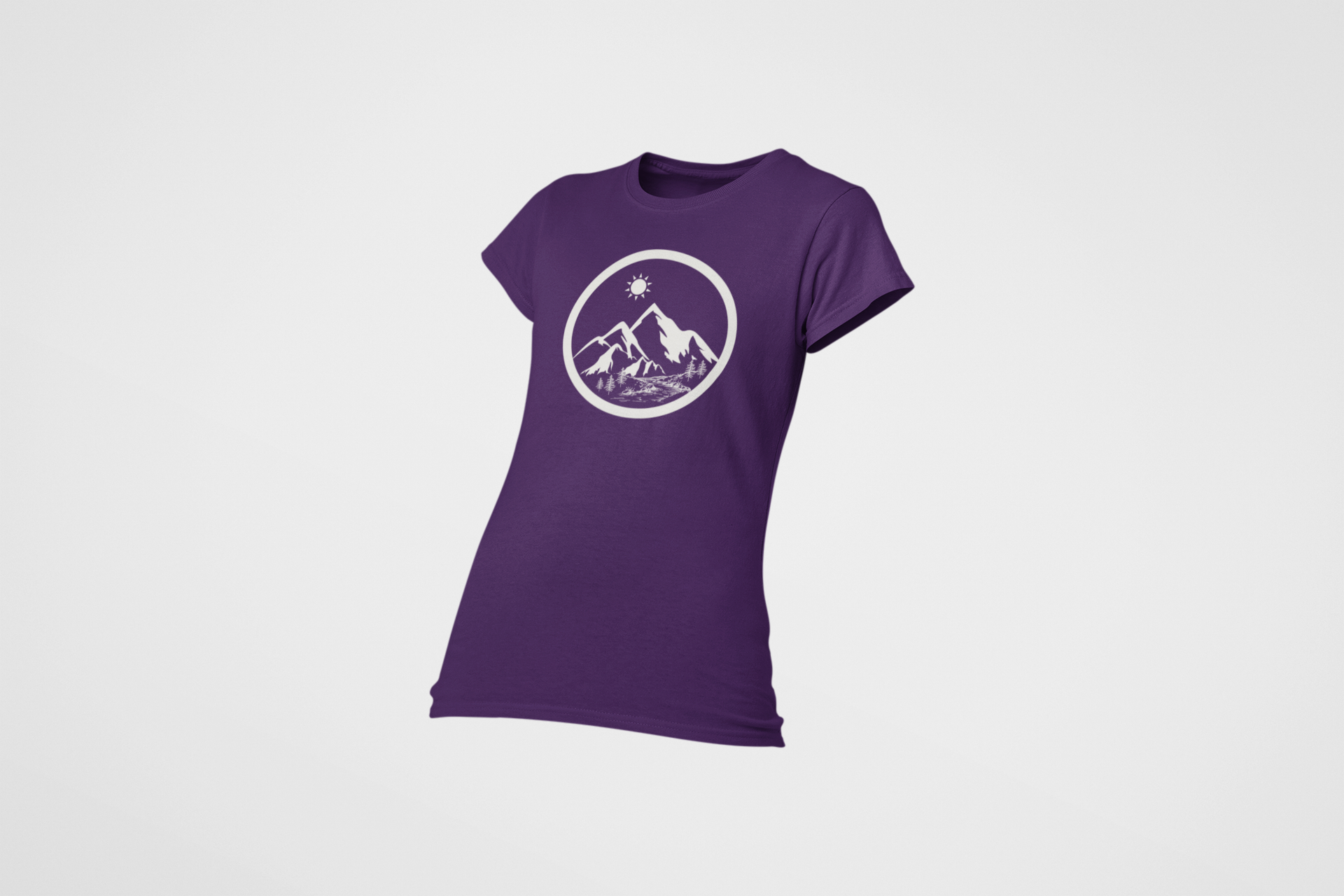 Life in the Mountains Women's Ring Spun Cotton T-shirt - Rowantree Clothing 