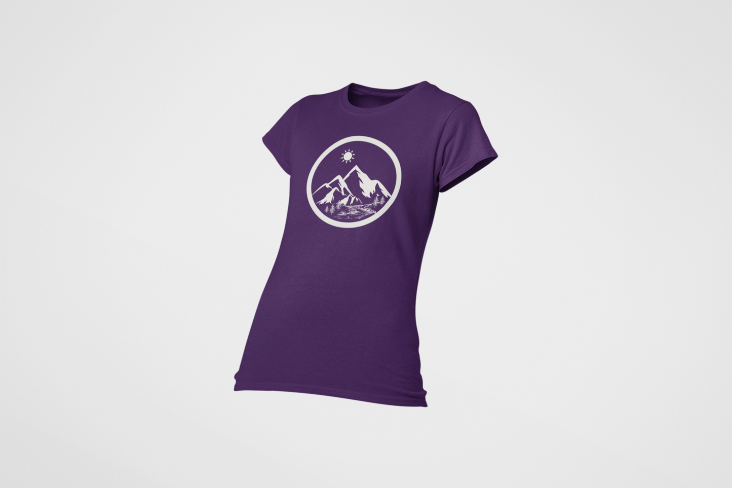 Life in the Mountains Women's Ring Spun Cotton T-shirt - Rowantree Clothing 