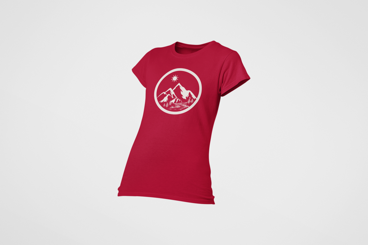 Life in the Mountains Women's Ring Spun Cotton T-shirt - Rowantree Clothing 