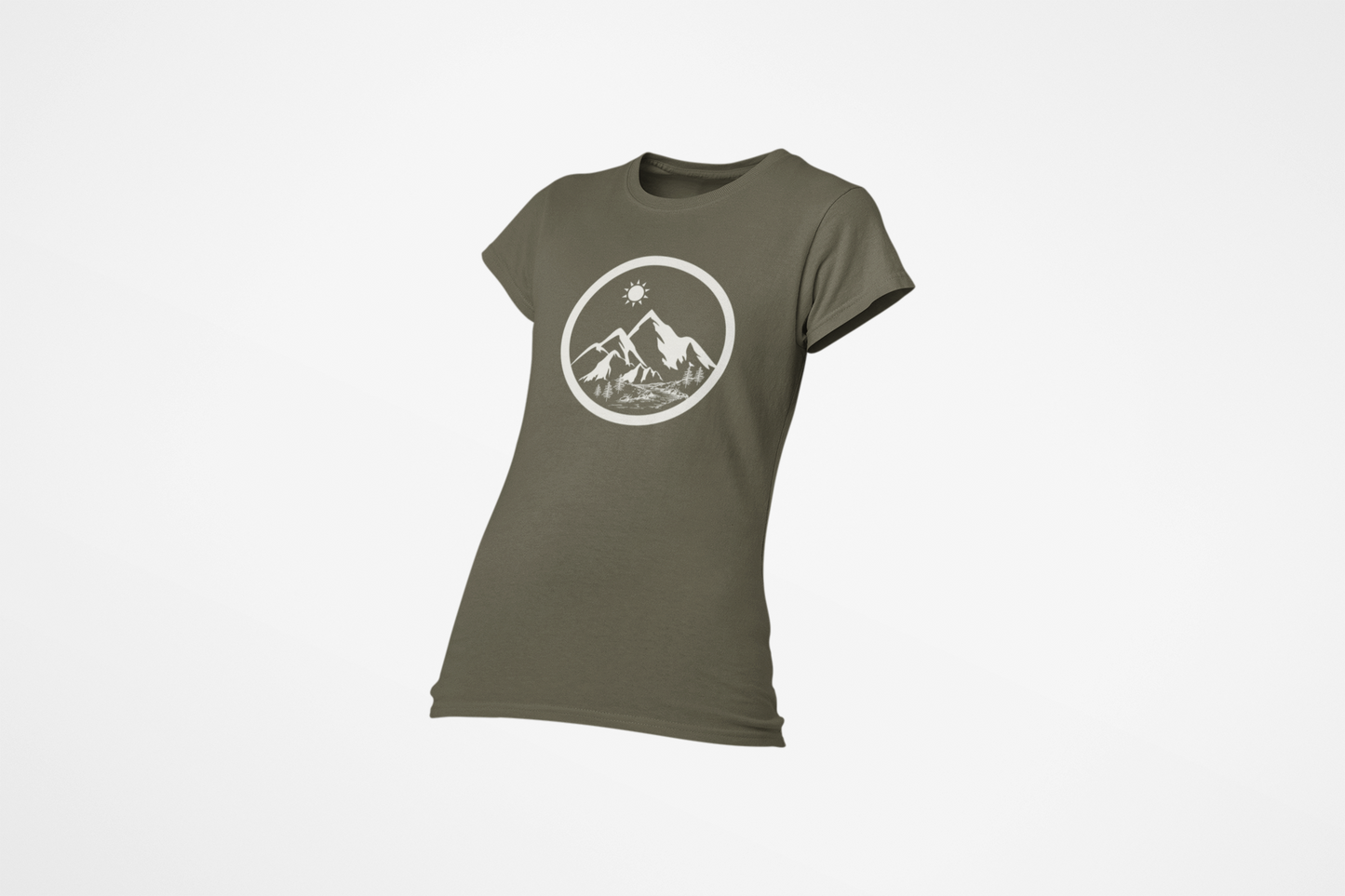 Life in the Mountains Women's Ring Spun Cotton T-shirt - Rowantree Clothing 