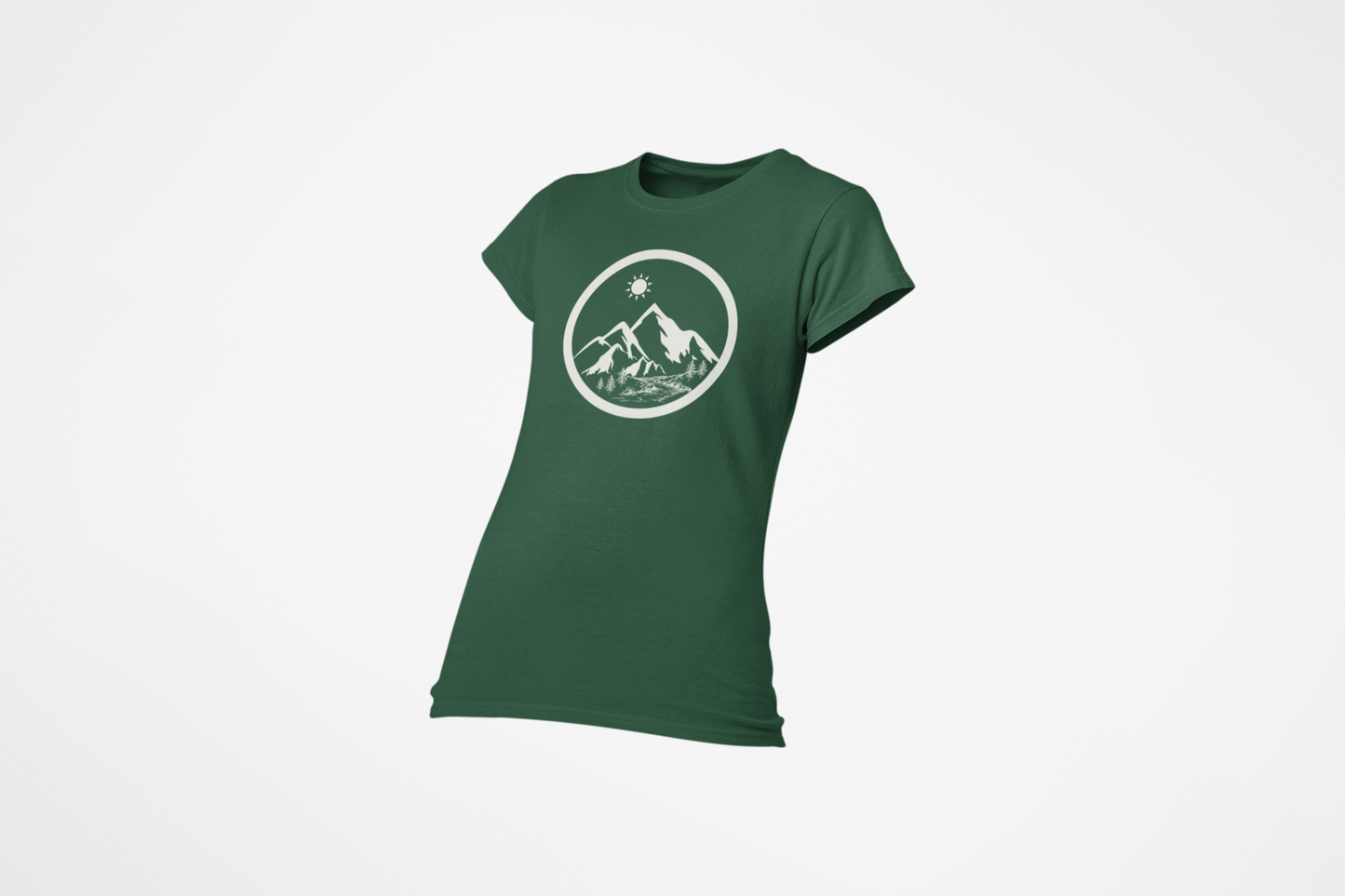 Life in the Mountains Women's Ring Spun Cotton T-shirt - Rowantree Clothing 