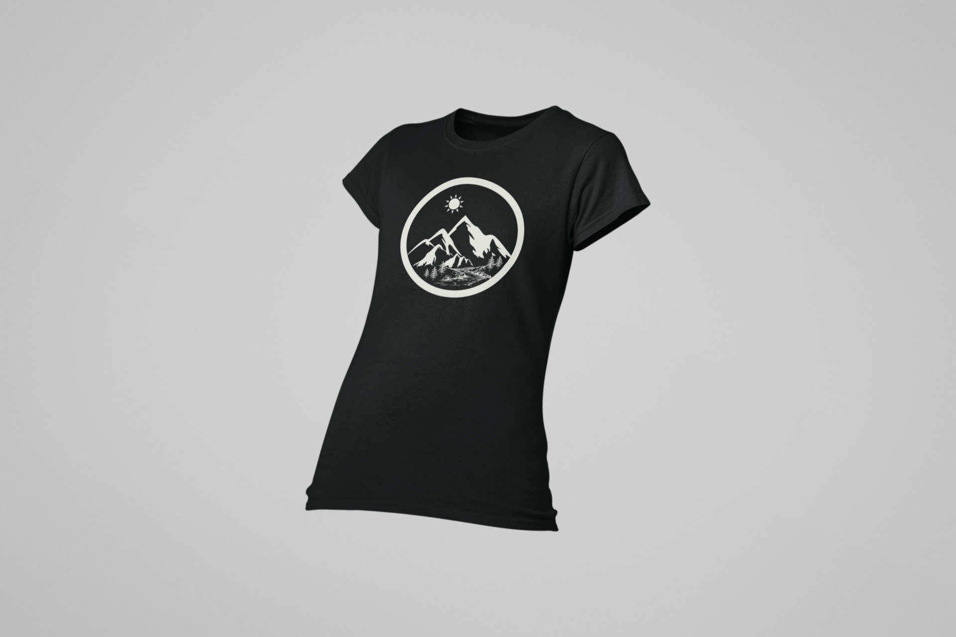 Life in the Mountains Women's Ring Spun Cotton T-shirt - Rowantree Clothing 