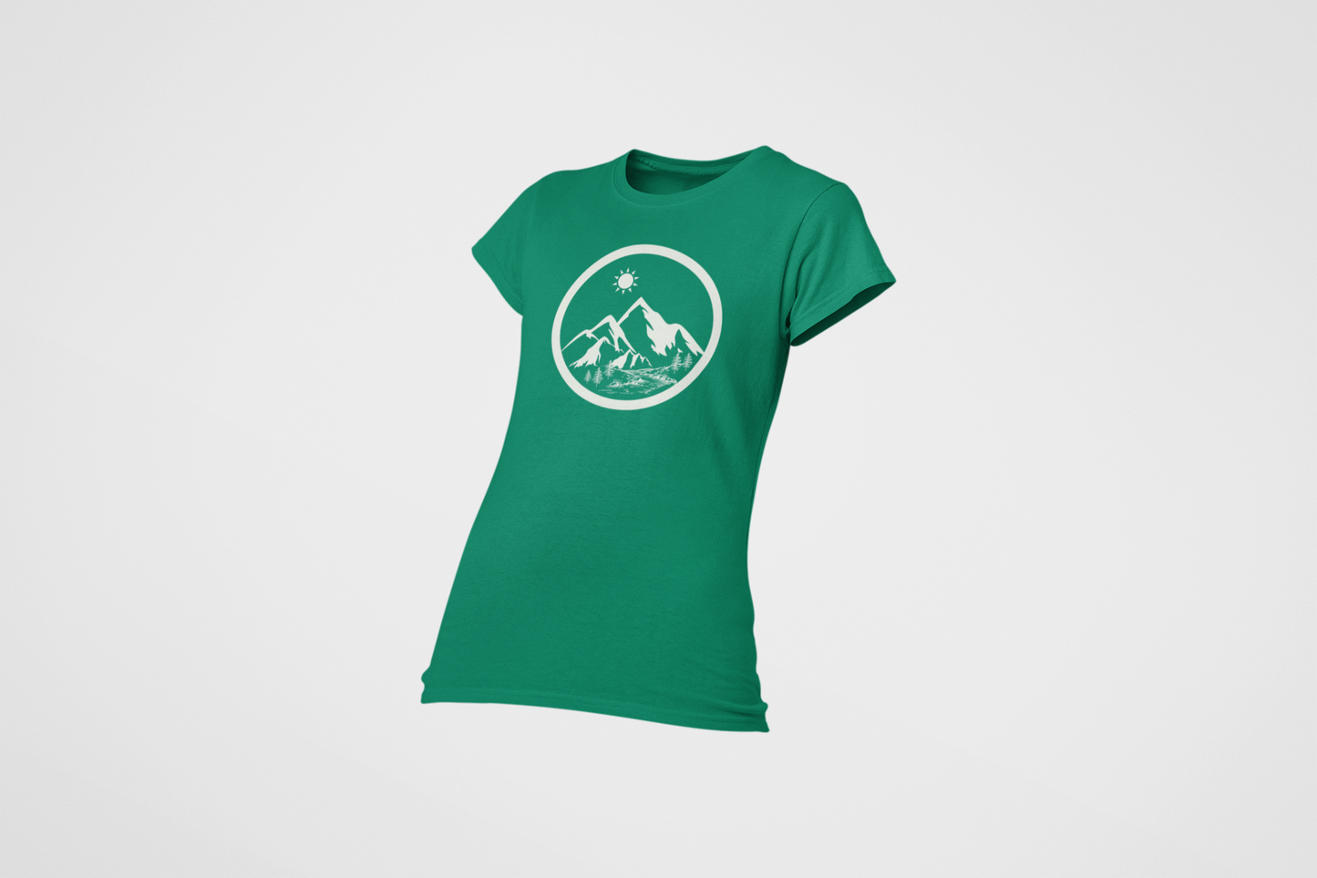 Life in the Mountains Women's Ring Spun Cotton T-shirt - Rowantree Clothing 
