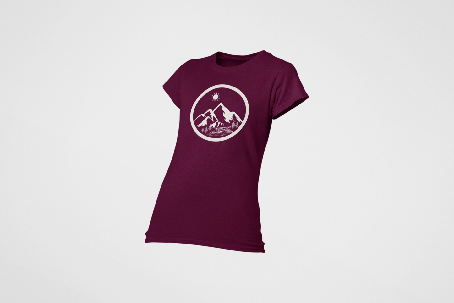 Life in the Mountains Women's Ring Spun Cotton T-shirt - Rowantree Clothing 