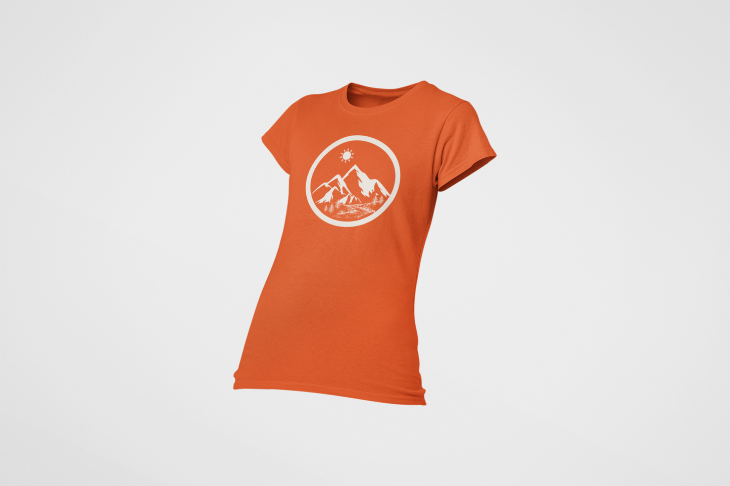 Life in the Mountains Women's Ring Spun Cotton T-shirt - Rowantree Clothing 
