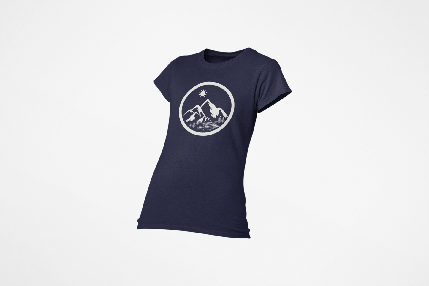 Life in the Mountains Women's Ring Spun Cotton T-shirt - Rowantree Clothing 