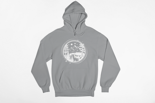 Adventure Awaits Nature Inspired Unisex Pullover Hoodie - Rowantree Clothing 