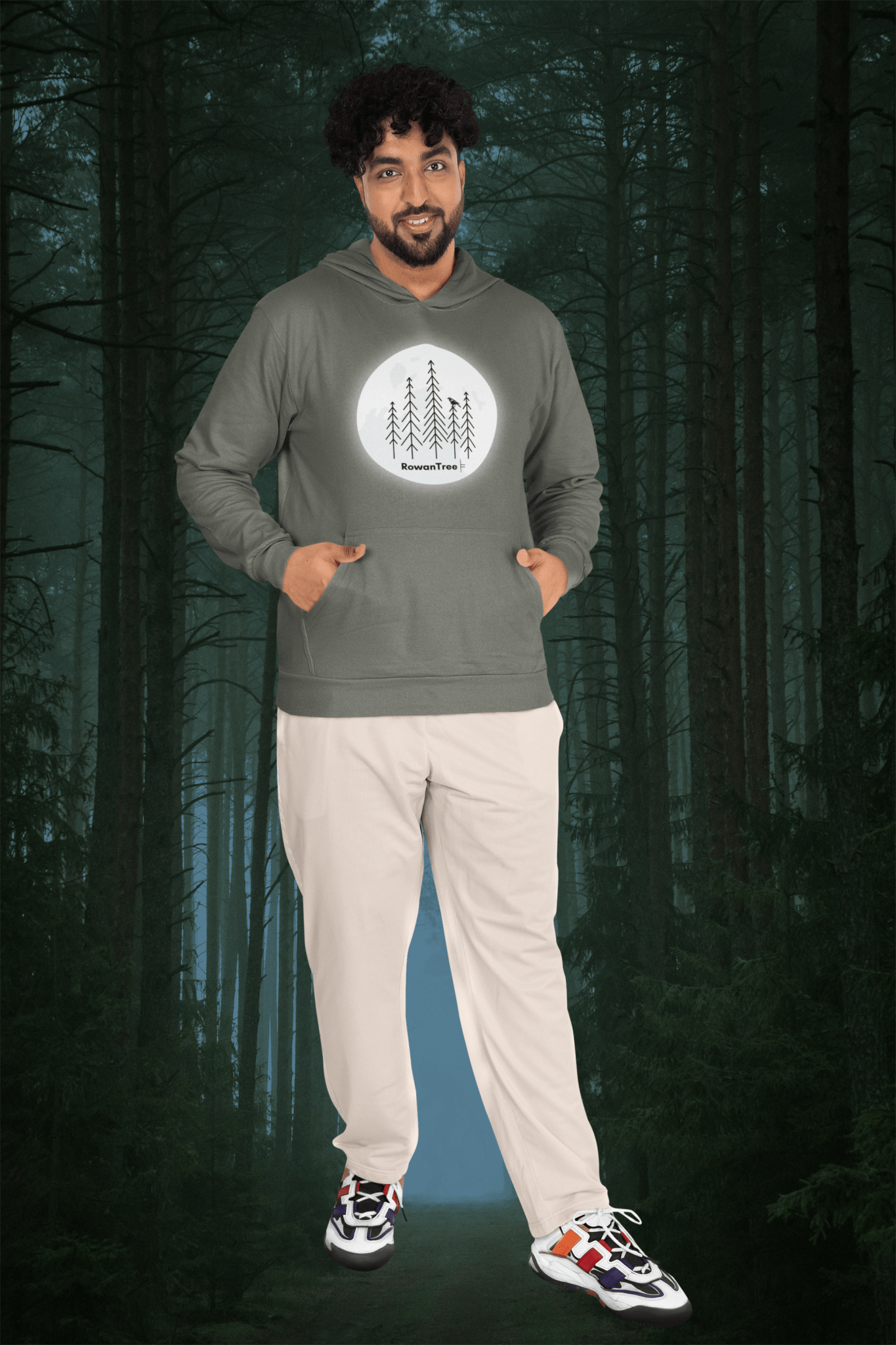 Moonlit Grove Unisex Hoodie - RowanTree Clothing