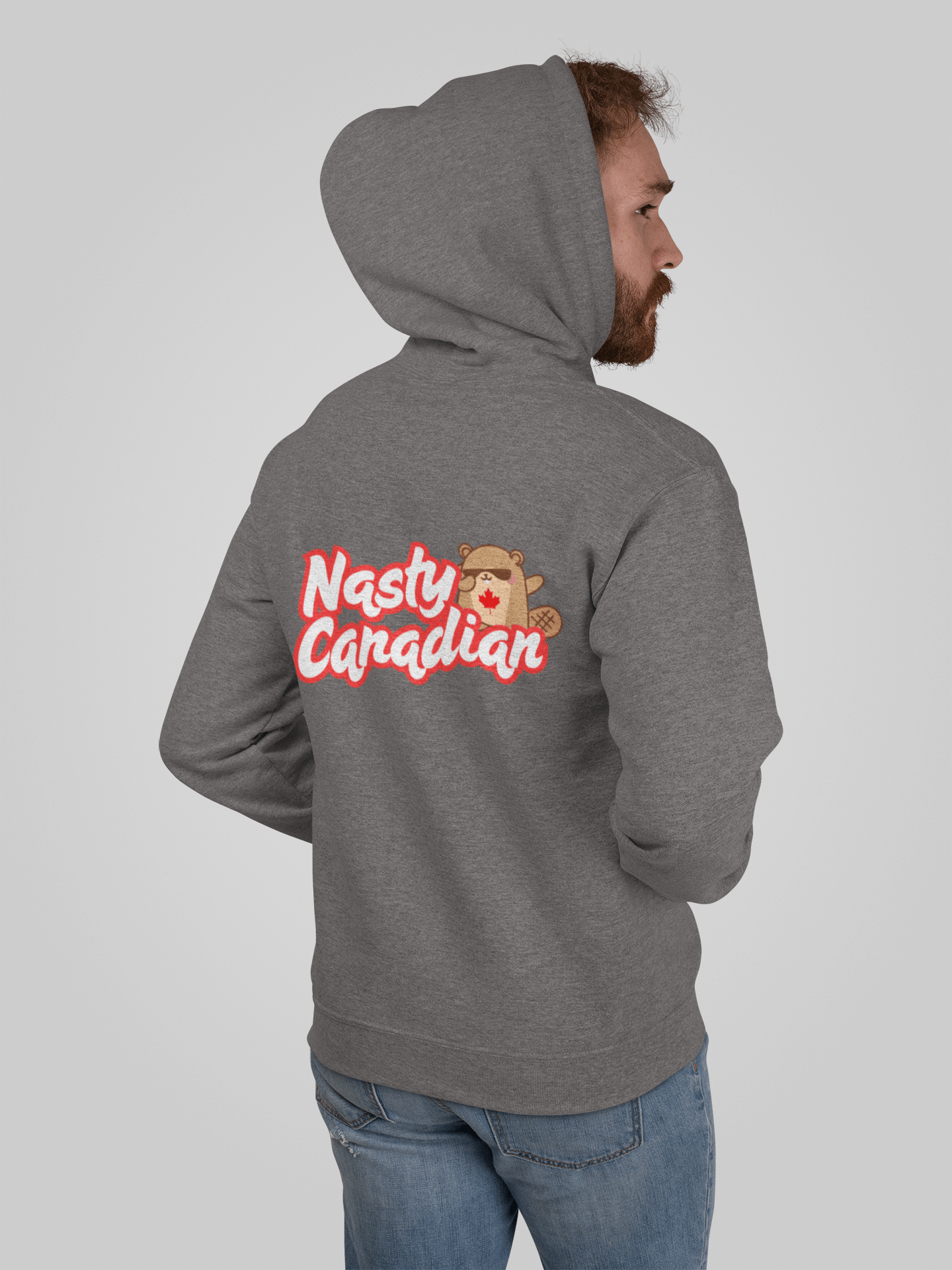 Nasty Canadian Zip Hoodie - Elbows Up - Rowantree Clothing