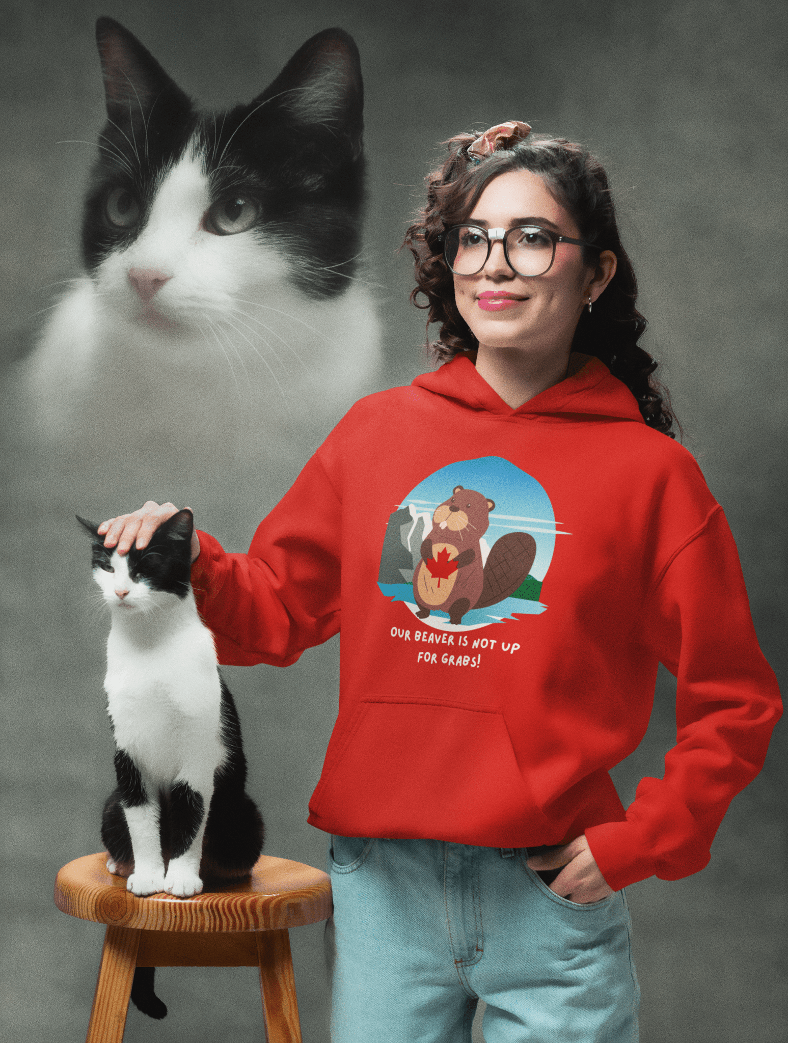 Our Beaver Is Not Up for Grabs Hoodie - RowanTree Clothing"Our Beaver is Not Up For Grabs" Classic Unisex Pullover Hoodie | Gildan® 1850 - Rowantree Clothing and Accessories Inc